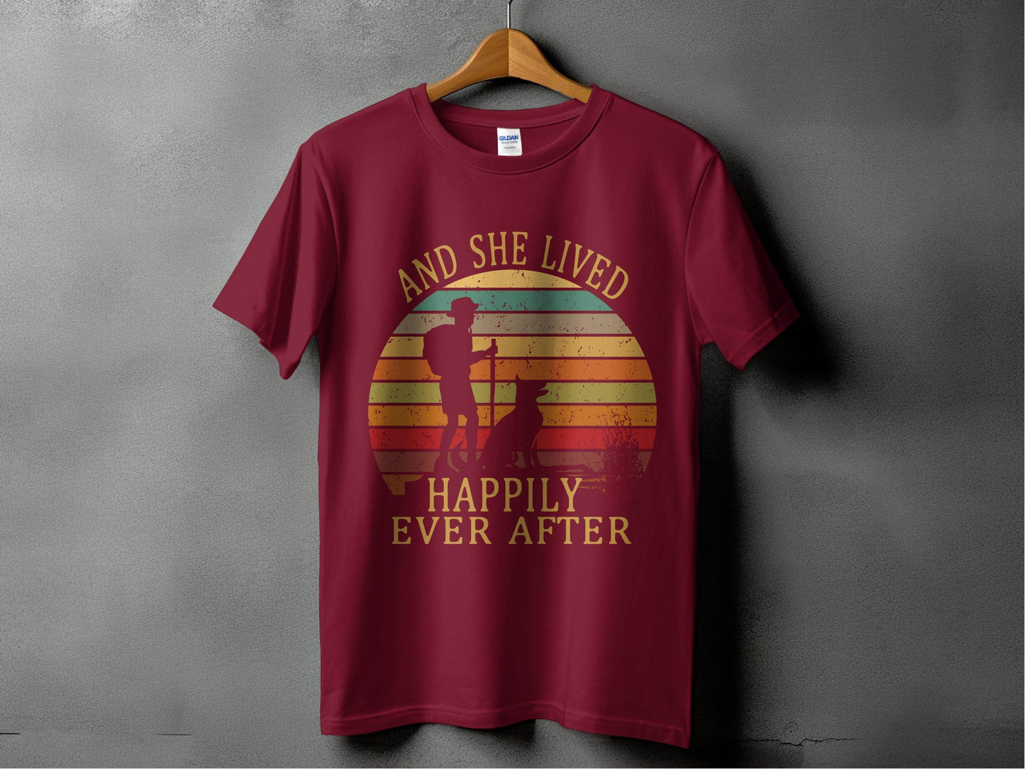 Hiking Dog And She Lived Happily Ever After T-Shirt - Design & Vybe