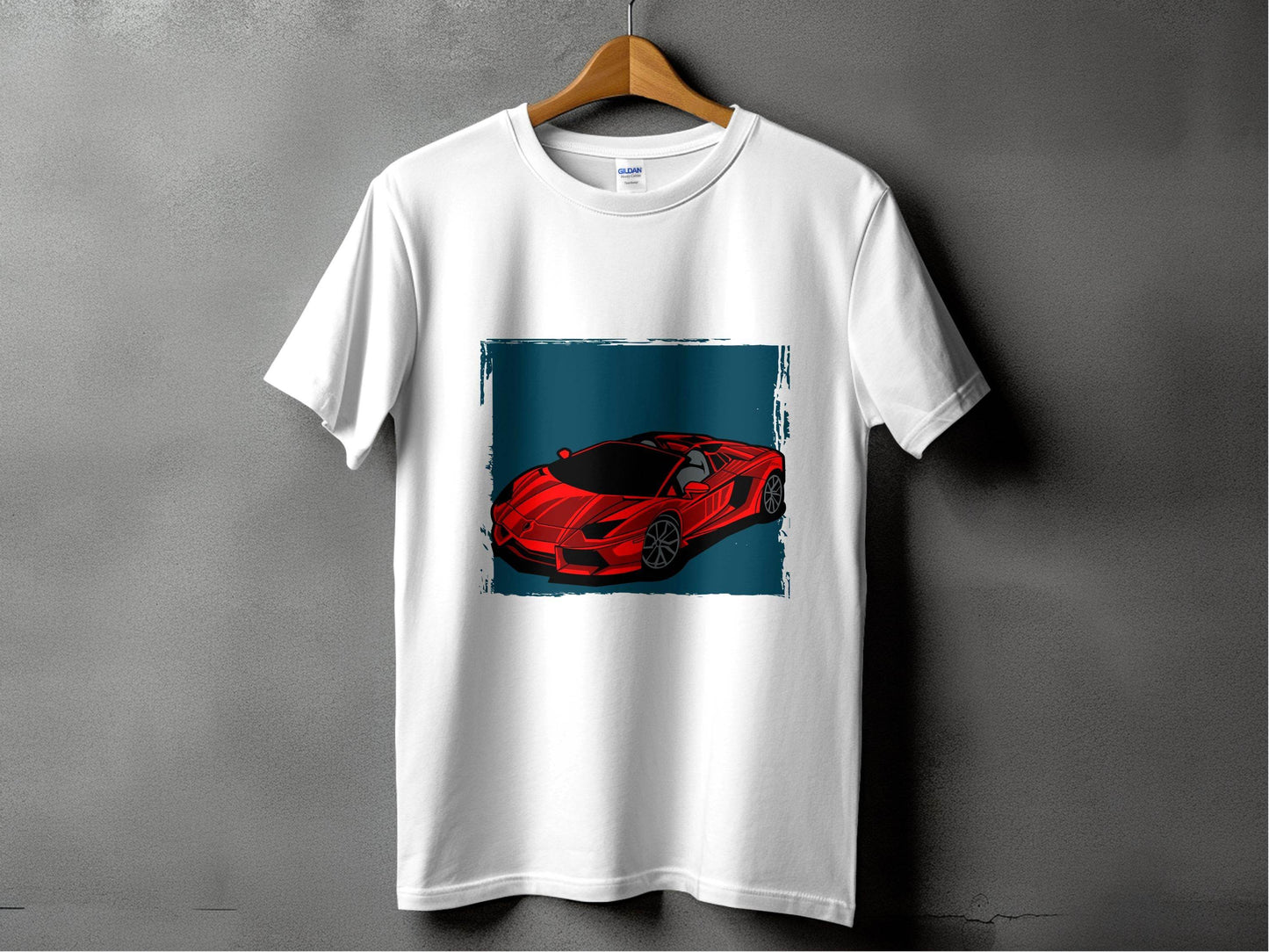 Bold Red Supercar Print Graphic T-Shirt - Design & Vybe
