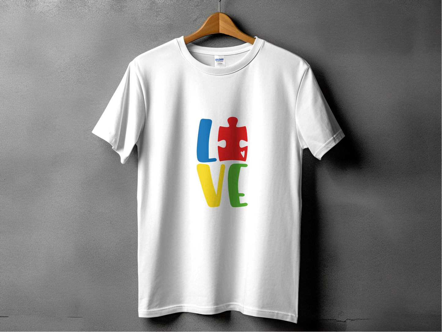 Autism Awareness Puzzle Piece Love Graphic T-Shirt - Design & Vybe