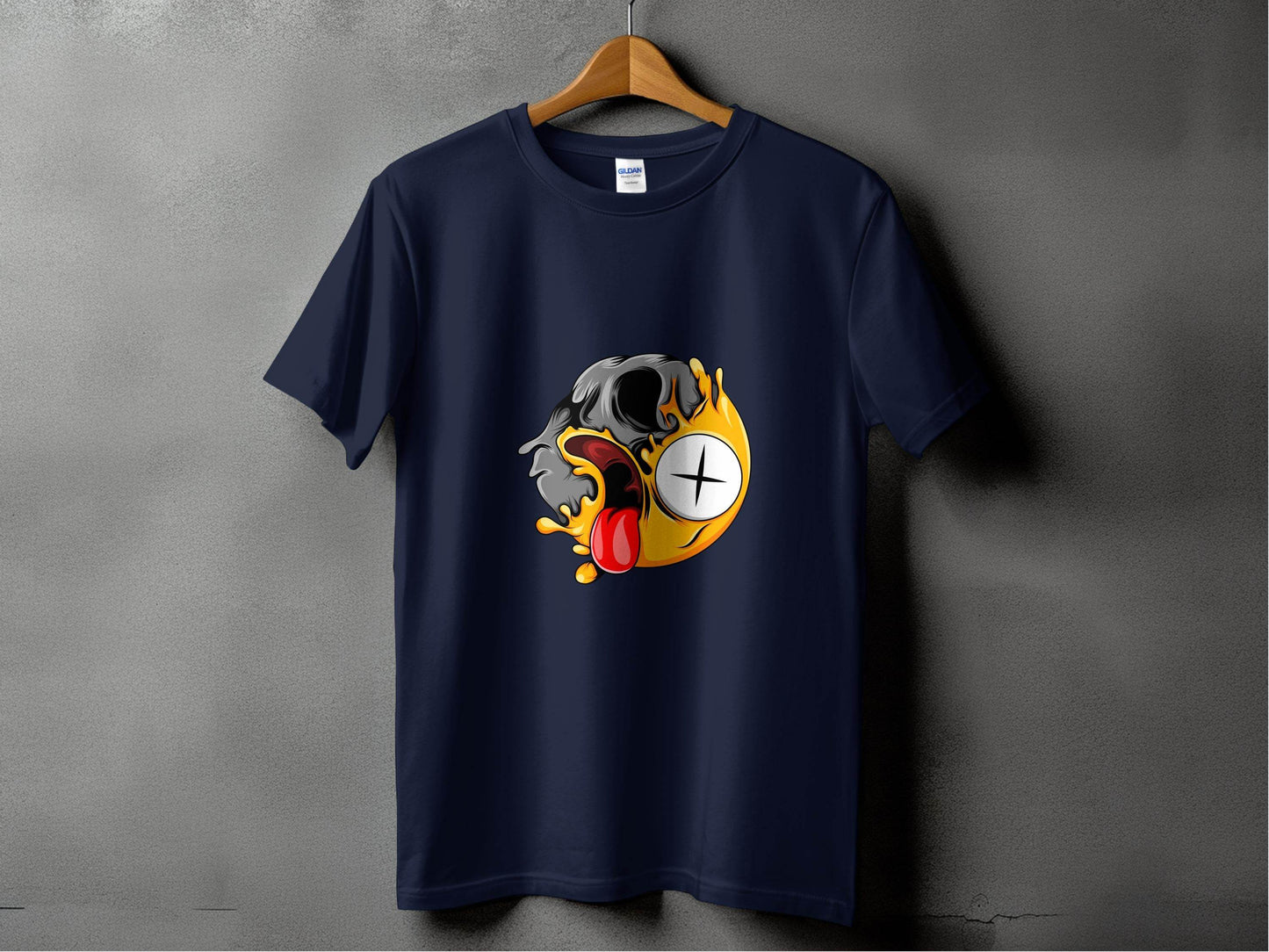 Skull Zombie Emoji Expression Creative Graphic Design T-Shirt - Design & Vybe