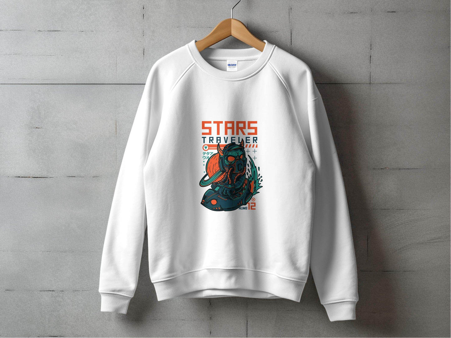 Stars Traveler Numb Twelve Graphic Cool Space Sweater - Design & Vybe