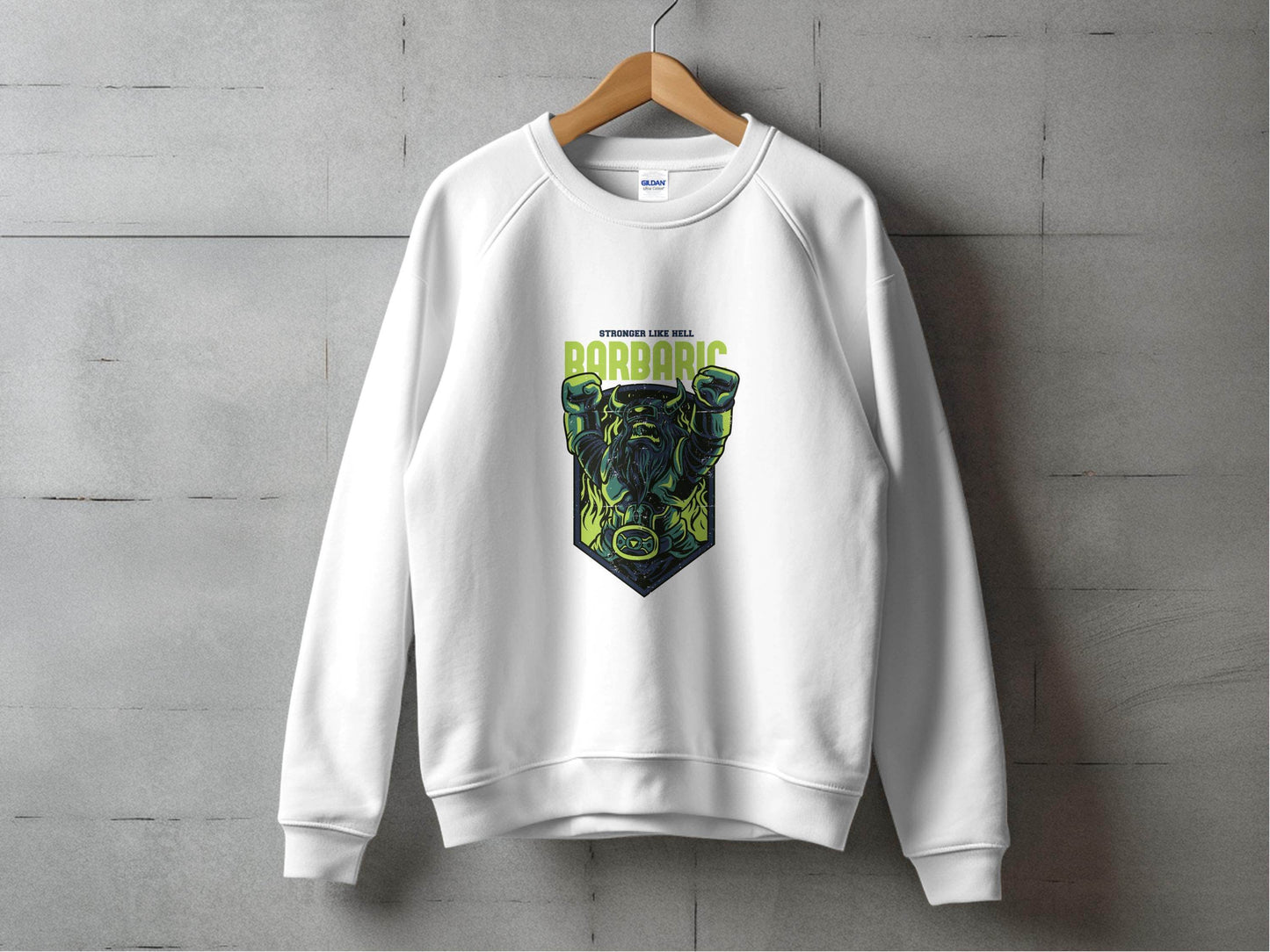 Stronger Like Hell Barbaric Warrior Graphic Sweater - Design & Vybe