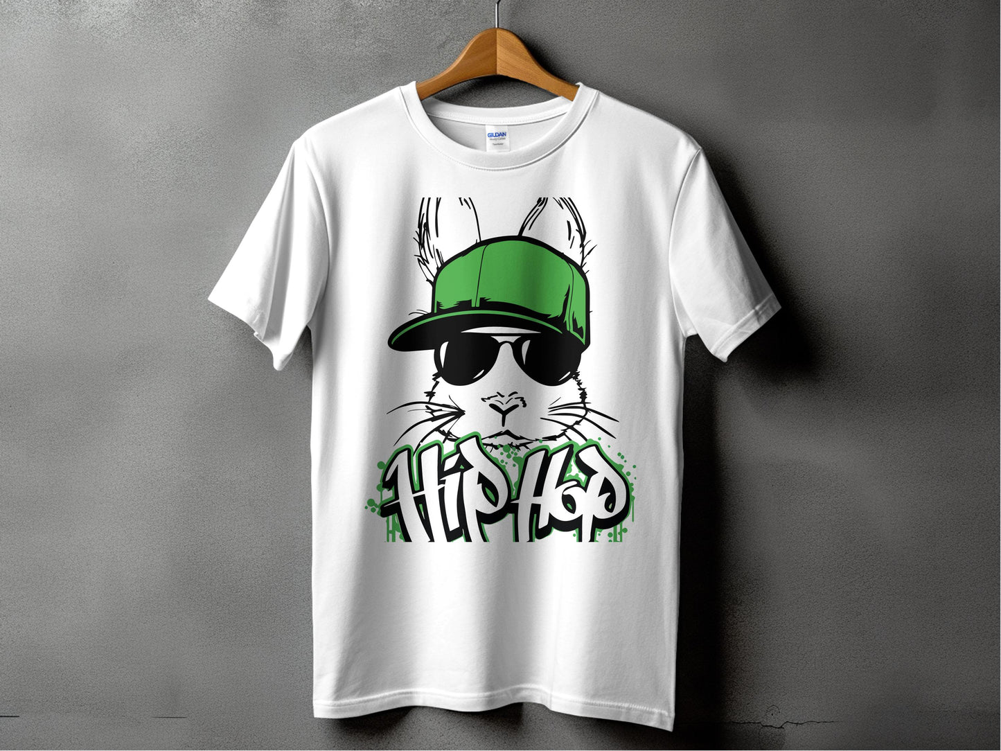 Hip Hop Bunny Graphic T-Shirt Funny Cool product
