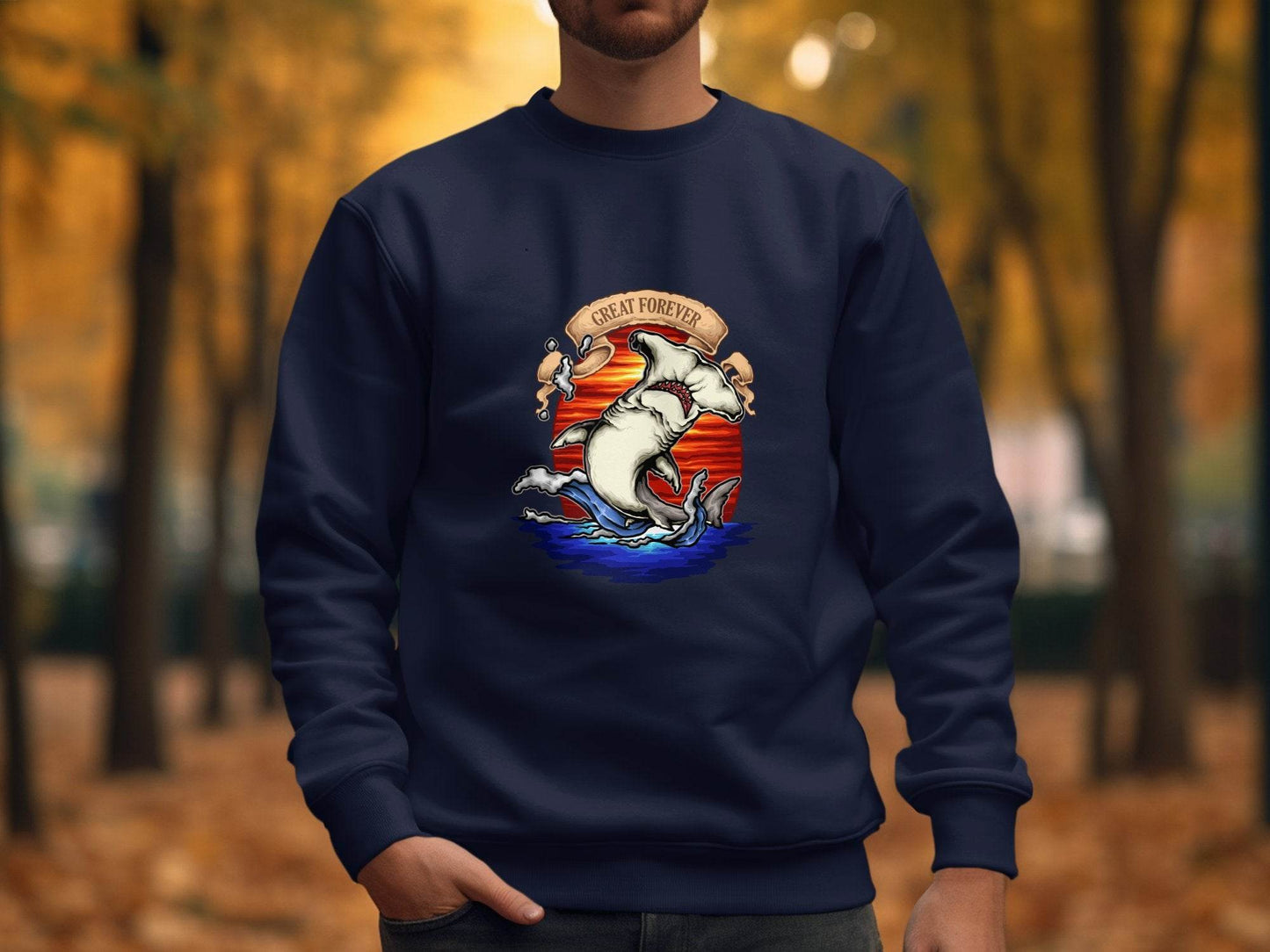Hammerhead Shark Illustration Graphic Sweater - Design & Vybe