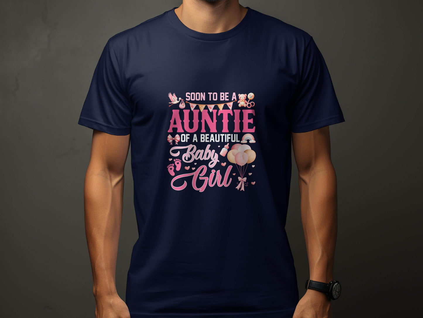 Soon To Be Auntie of a Beautiful Baby Girl T-Shirt - Design & Vybe