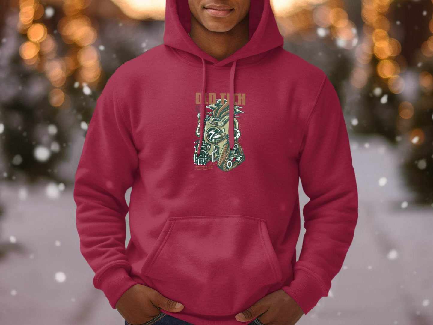 Old Tech Post End Cool Robot Design Graphic Hoodie - Design & Vybe