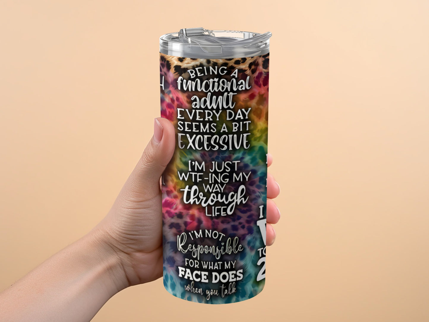 Motivational Colorful Quote Tumbler Funny Drinking Product