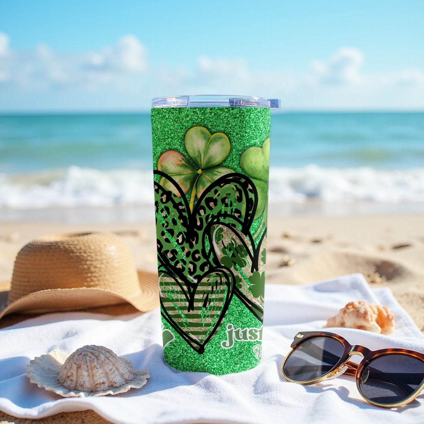 Not Lucky Just Blessed St Patricks Day Themed Christian Tumbler - Design & Vybe