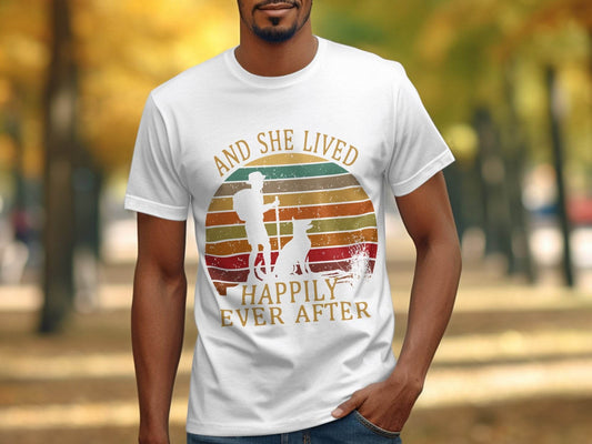 Hiking Dog And She Lived Happily Ever After T-Shirt - Design & Vybe