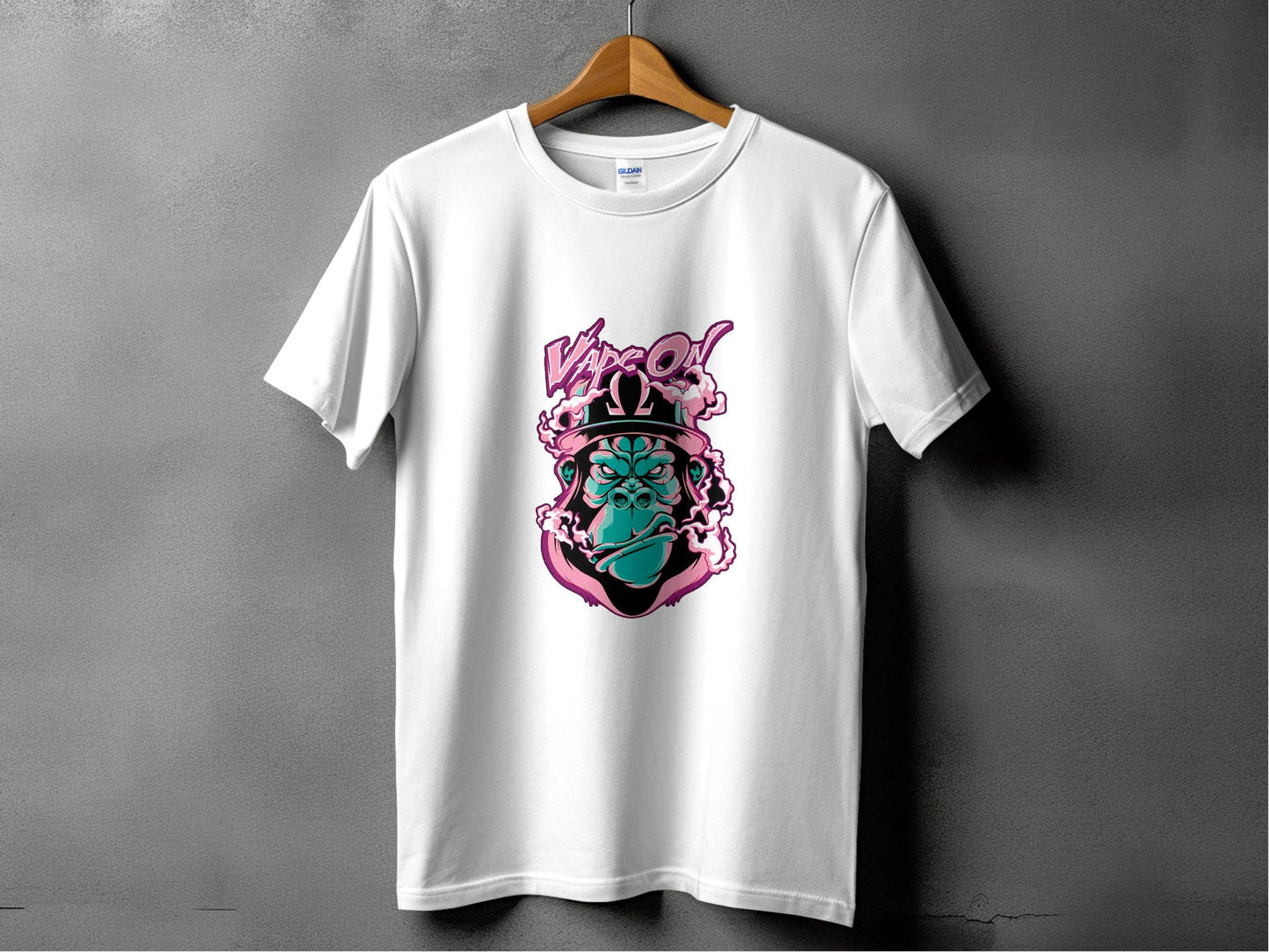 Vape On Gorilla with Premium Hat T-Shirt - Design & Vybe