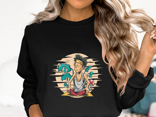 Yoga Enthusiast Graphic Printed Casual Sweater - Design & Vybe