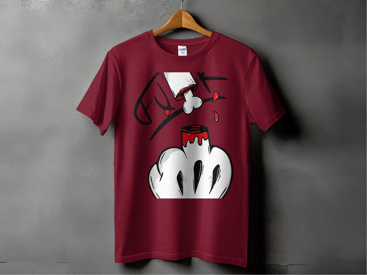 Unique Graphic Red Short-Sleeve Tee Shirt product
