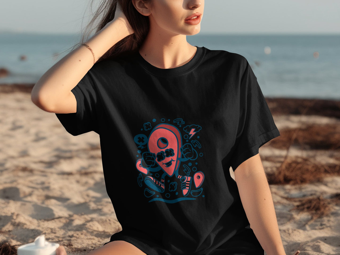 Graphic Tee with Unique Alien Design Shirt product