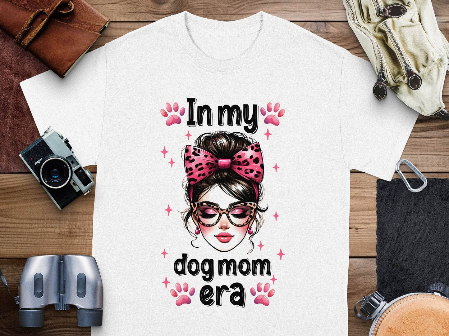 In My Dog Mom Era Stylish Woman Graphic Design T-Shirt - Design & Vybe