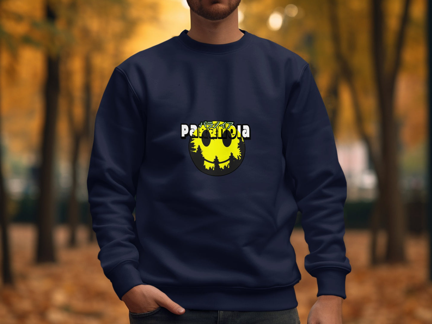 Stylish Paranoia Logo Navy Blue Illustrated product type