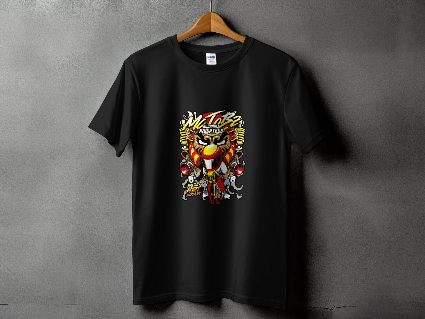 Motorbz Mechanix Ridertees Built Not Bought Graphic T-Shirt - Design & Vybe