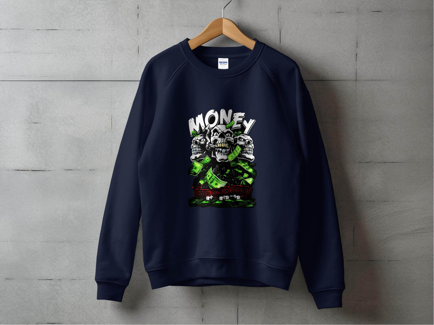 Watch The Money Pile Up Skull Casino Gambling Sweater - Design & Vybe
