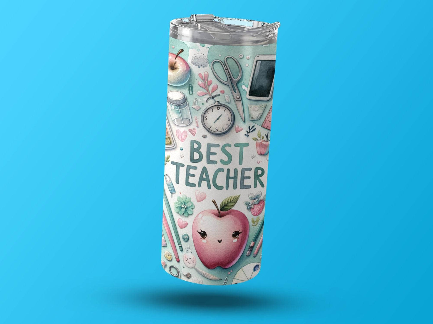 Gift For Best Teacher Design with Apples Stationery Tumbler - Design & Vybe