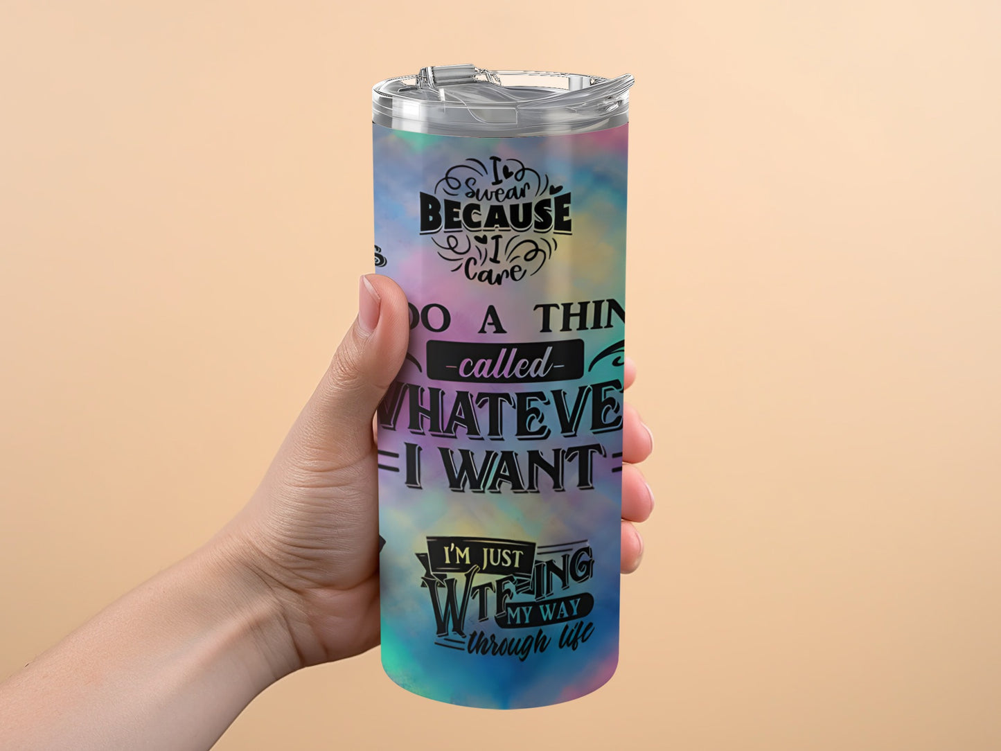 Inspirational Quote Colorful Travel Tumbler product type