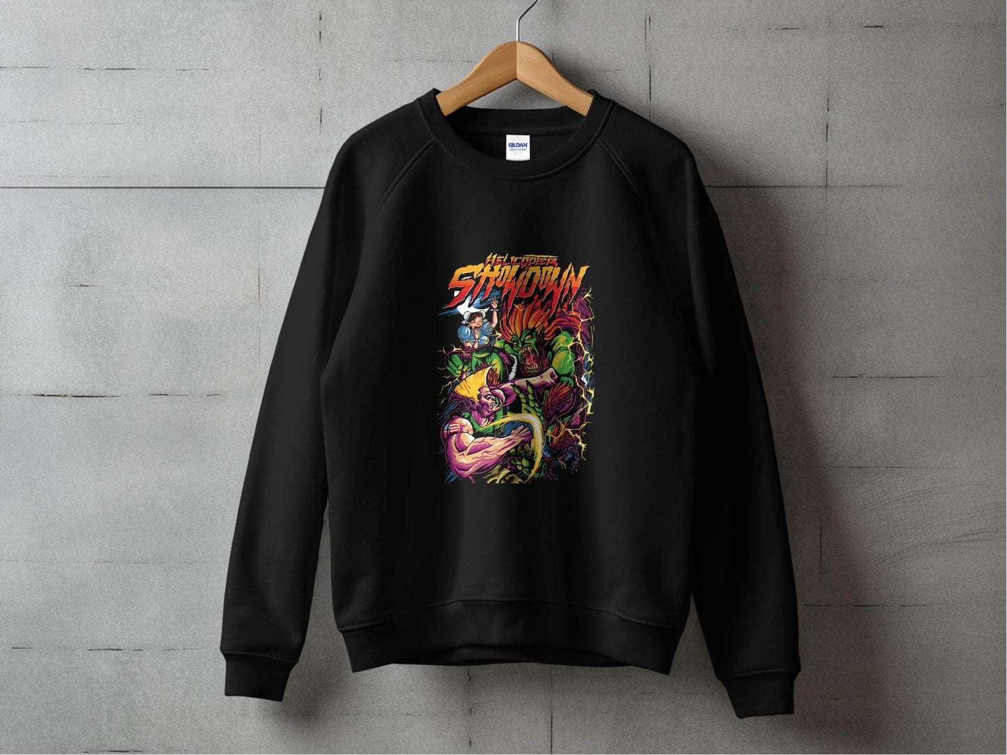 Helicopter Showdown Illustration Graphic Print Style Sweater - Design & Vybe