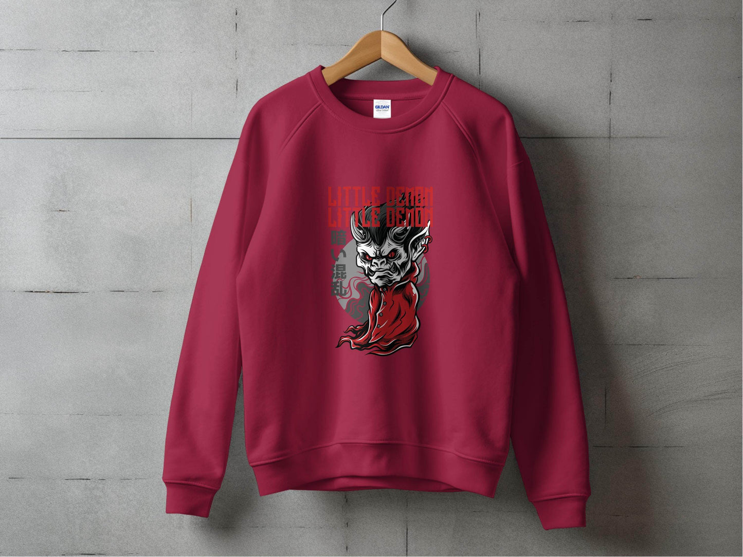 Little Demon Graphic Japanese Art Style Sweater - Design & Vybe