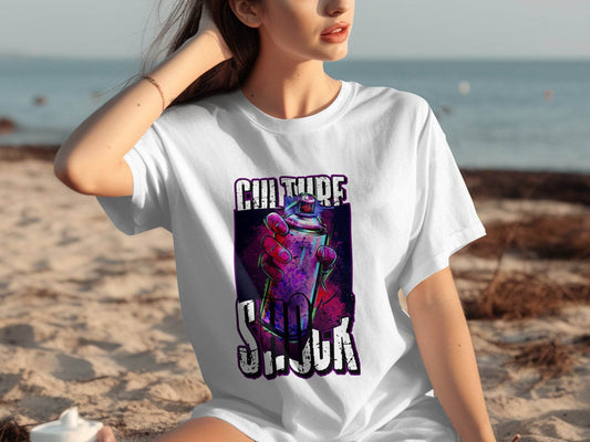 Culture Shock Spray Paint Art Cool Style T-Shirt - Design & Vybe