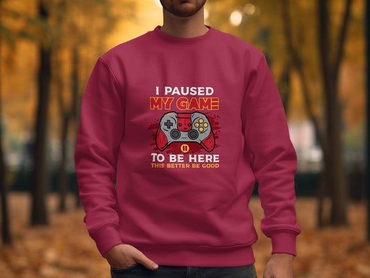 I Paused My Game To Be Here Gaming Controller Sweater - Design & Vybe