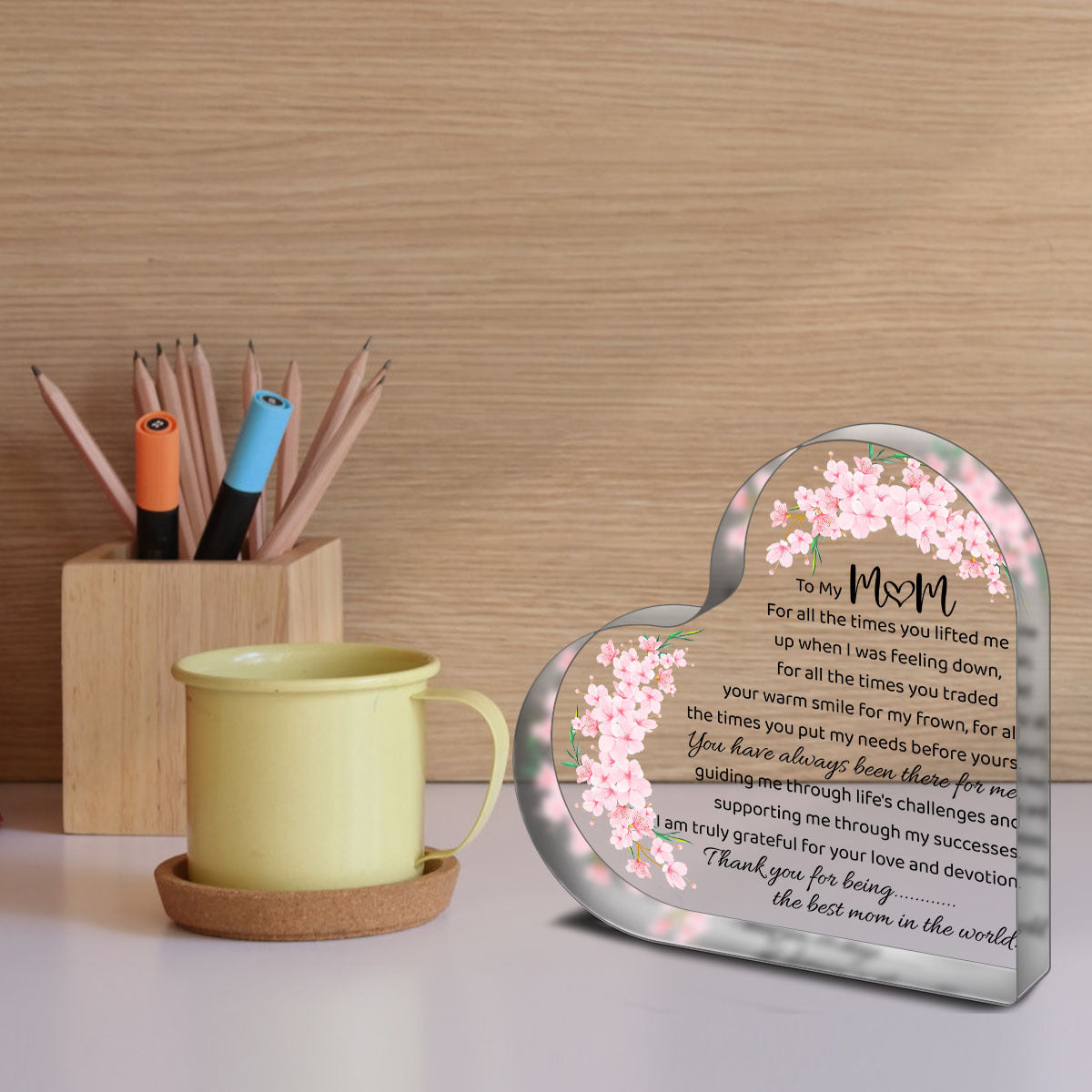 Heart-Shaped Mom Appreciation Plaque