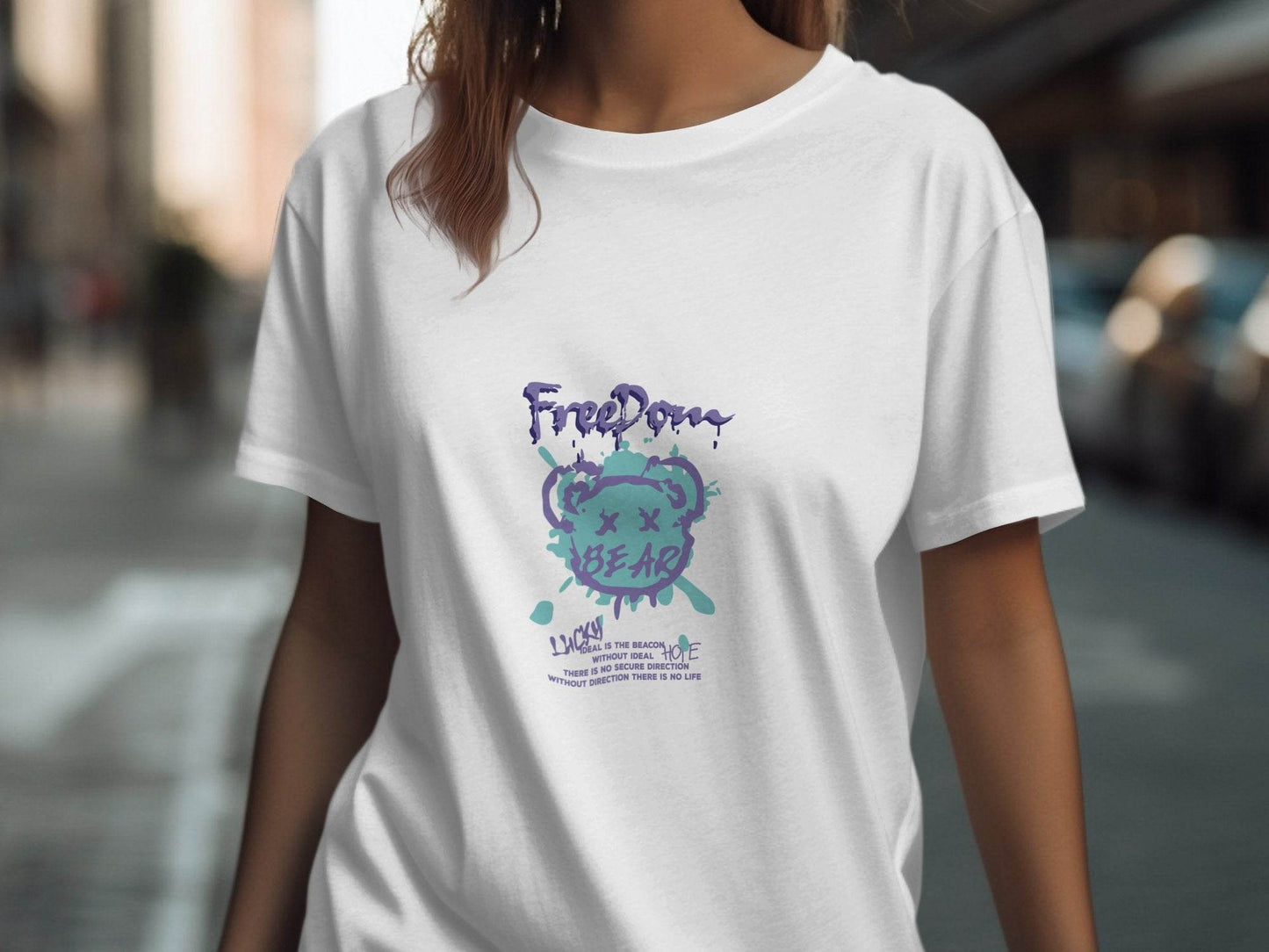 Freedom Bear Ideal Hope Graphic Design Cool T-Shirt - Design & Vybe