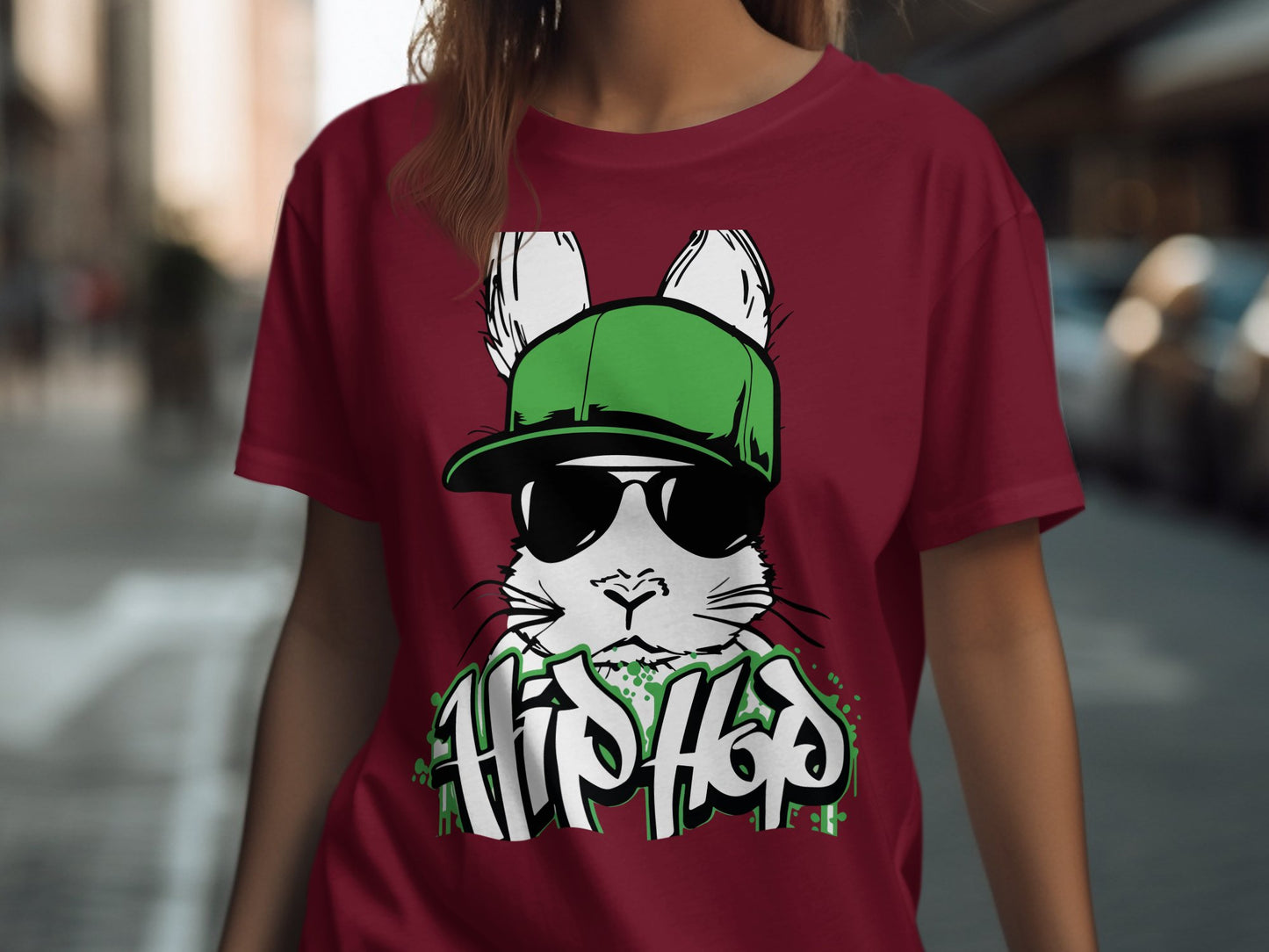 Stylish Hip Hop Bunny Graphic Tee for Cool Vibes product