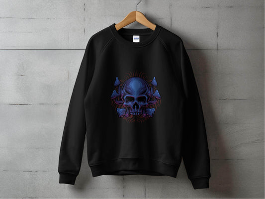 Skull and Mushroom Design Graphic Sweater - Design & Vybe
