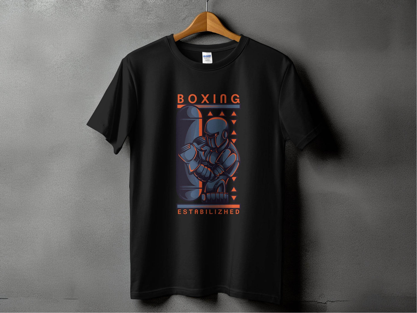 Established Boxing Warrior Punching Bag Bold Style T-Shirt - Design & Vybe