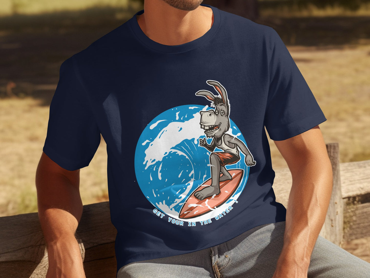 Get Your Donkey in the Water Surfing T-Shirt product
