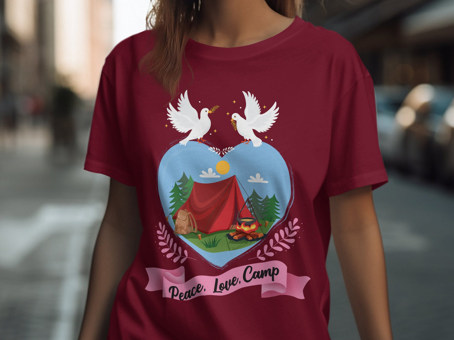 Peace Love Camp Graphic Printed T-shirt product