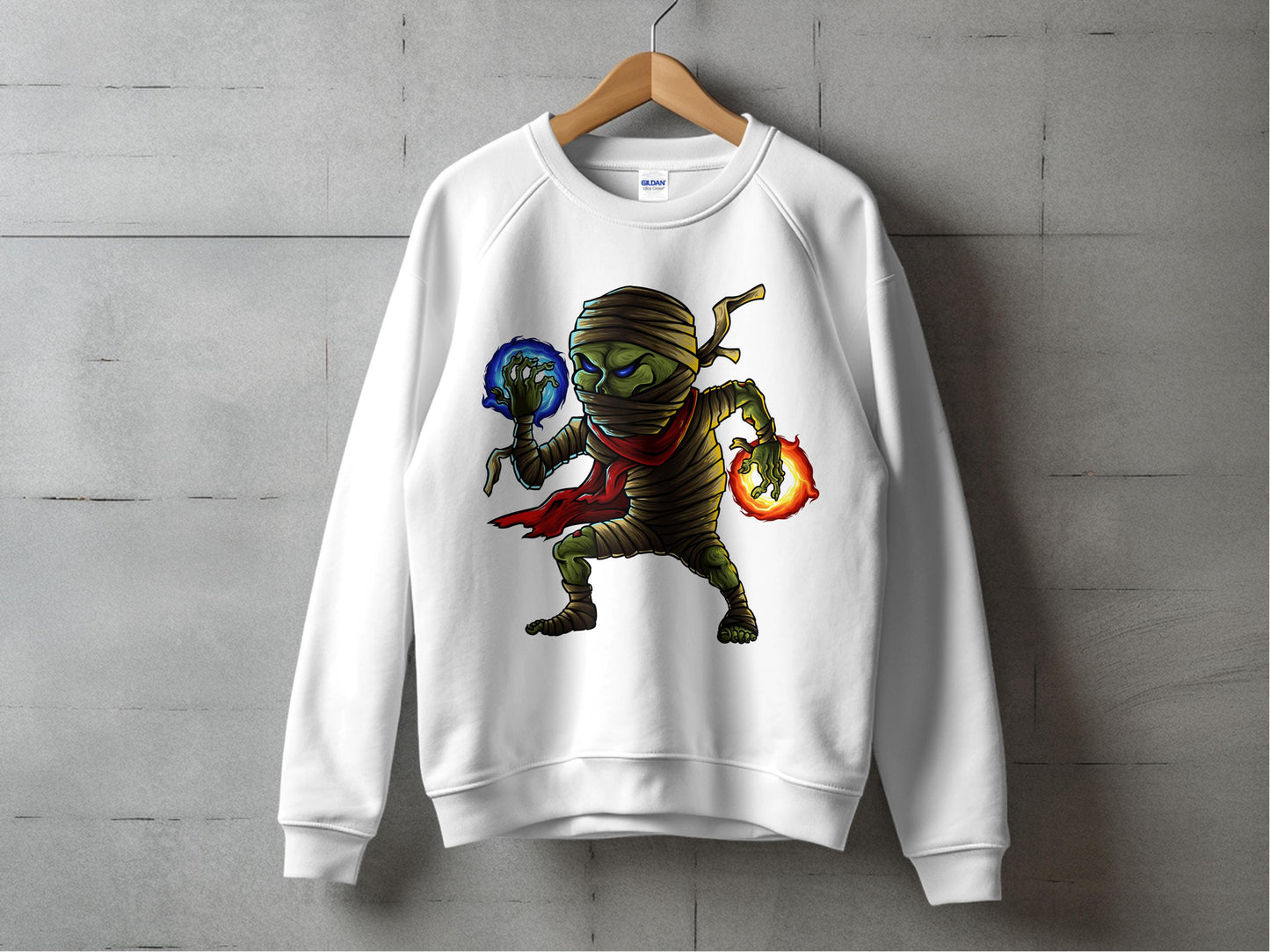 Fiery Ice Power Mummy Sweatshirt for fun product type