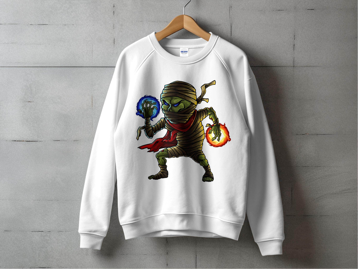 Elemental Mummy Character Design Graphic Sweater - Design & Vybe