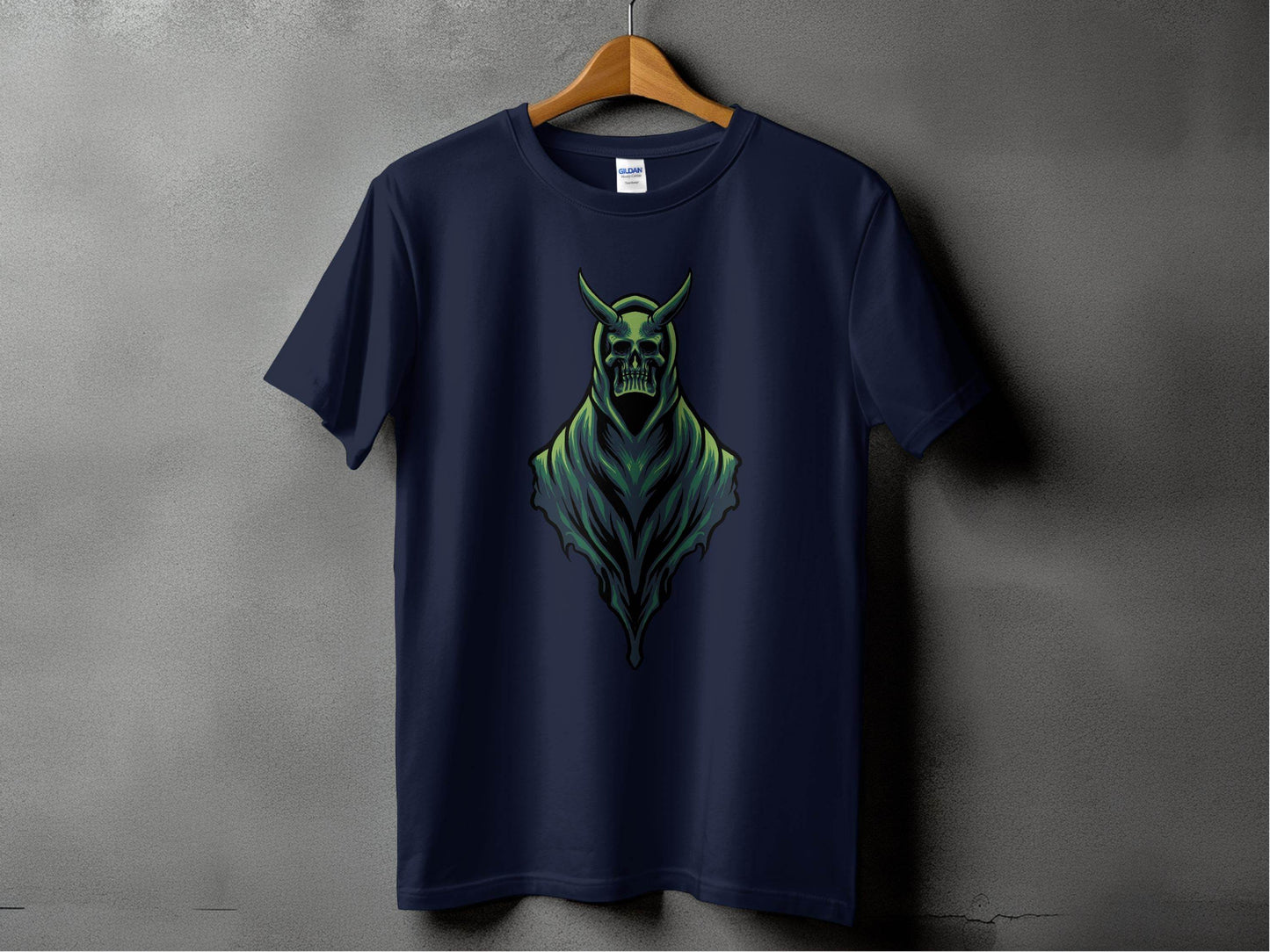 Gothic Hooded Skull Artwork Graphic T-Shirt - Design & Vybe