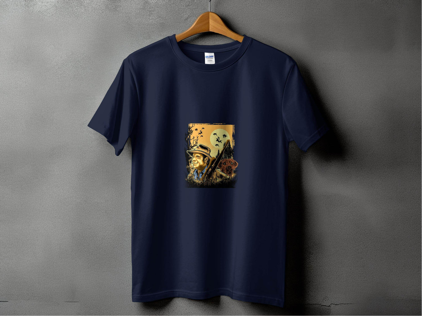 Hunter in the Wild with Loyal Dog Graphic T-Shirt - Design & Vybe