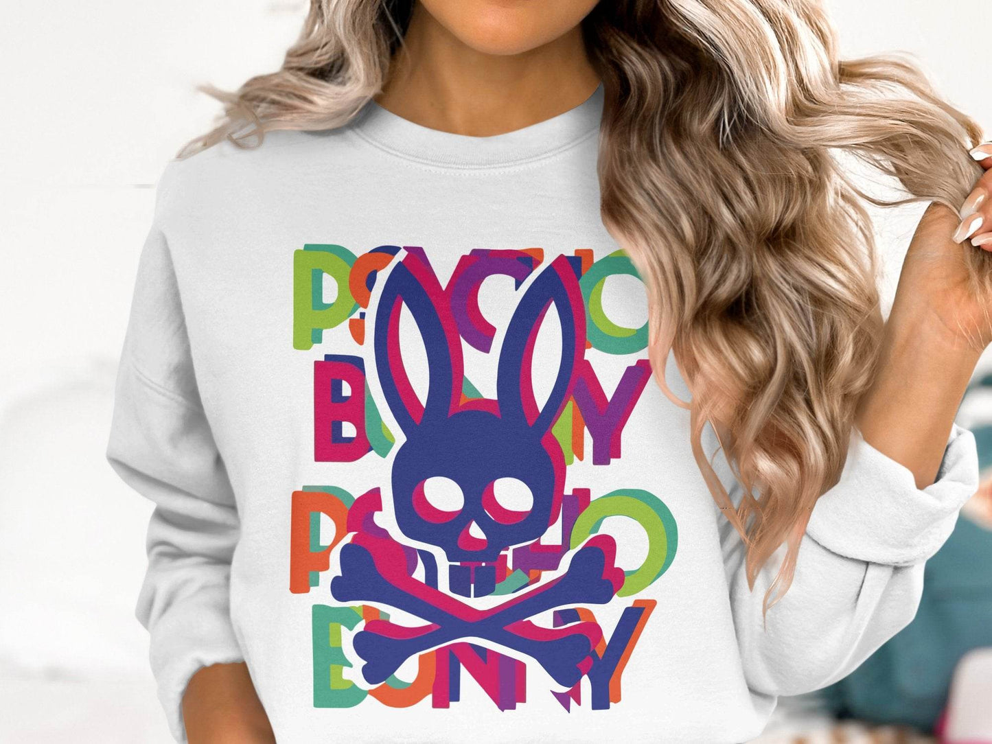 Bold and Colorful Design with Rabbit Skull Sweater - Design & Vybe