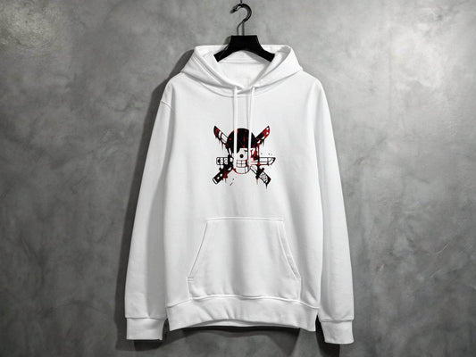 Pirate Symbol with Bloody Swords Skull Artistic Design Hoodie - Design & Vybe