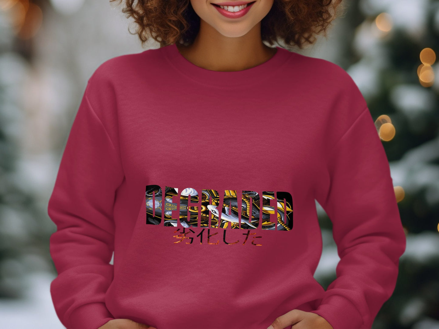 Degraded Graphic Sweatshirt Cozy and Comfortable product type