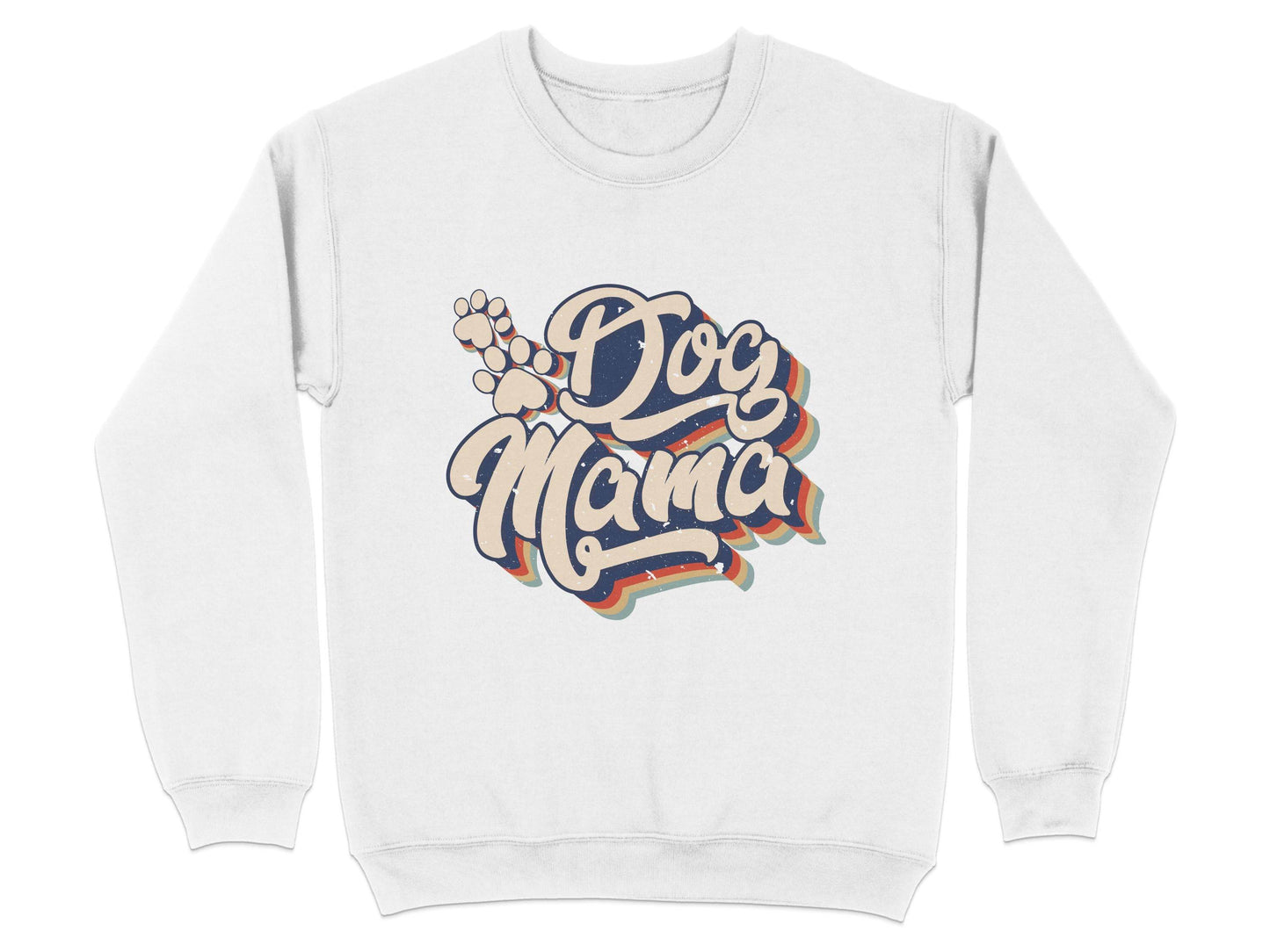 Retro Style Dog Mama Vintage Design Graphic Sweater - Design & Vybe