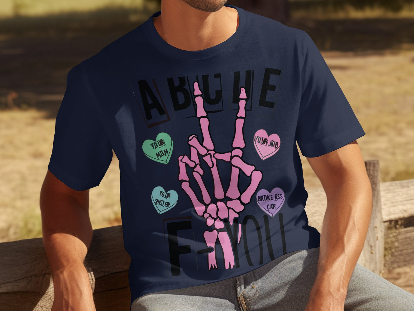 A Blue F You Rock Hand T-Shirt product
