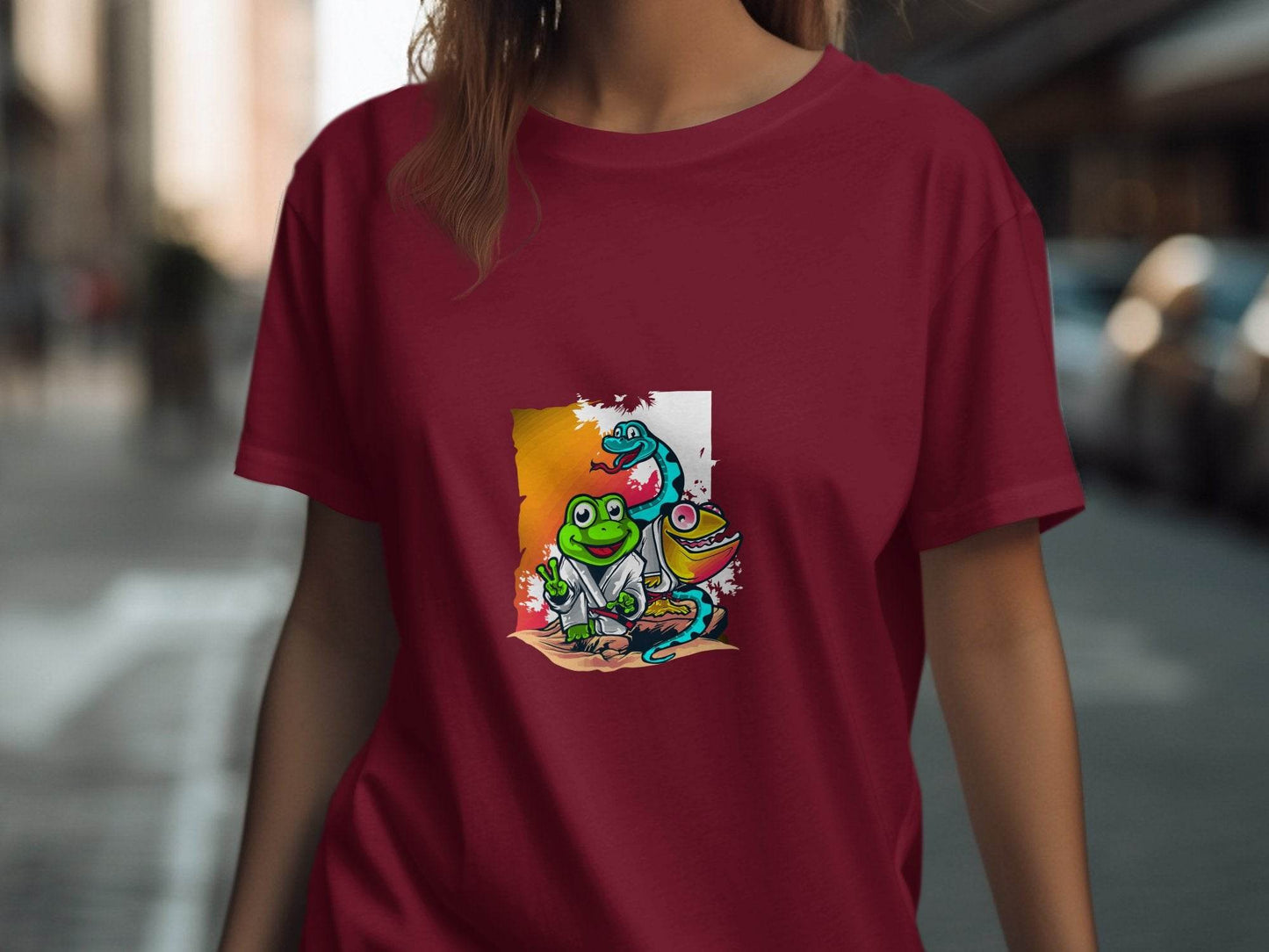 Animals in a Dojo Fighting Styles Illustration T-Shirt - Design & Vybe