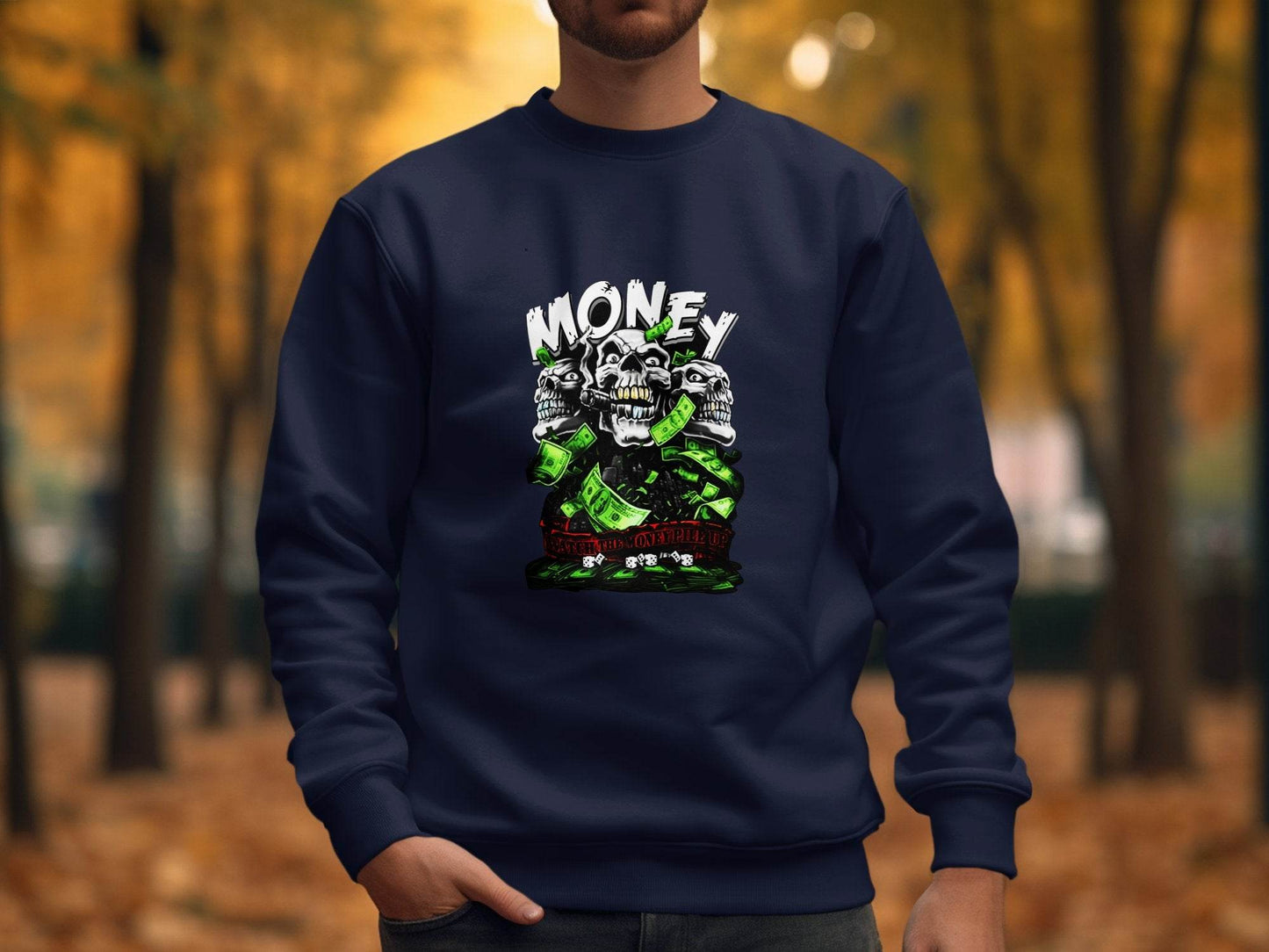 Watch The Money Pile Up Skull Casino Gambling Hoodie - Design & Vybe