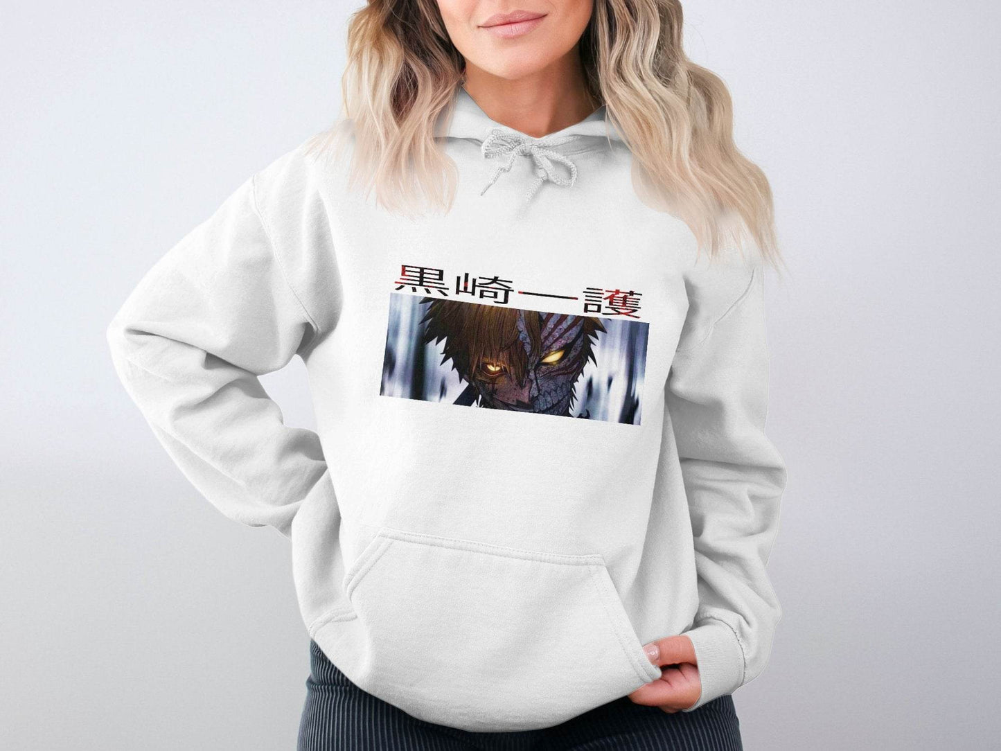 Anime Character Half Mask Kurosaki Ichigo Art Hoodie - Design & Vybe