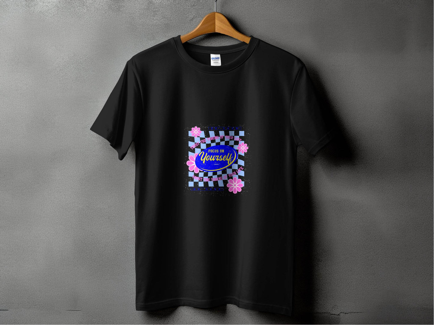 Focus on Yourself Trust Timing Floral Design T-Shirt - Design & Vybe