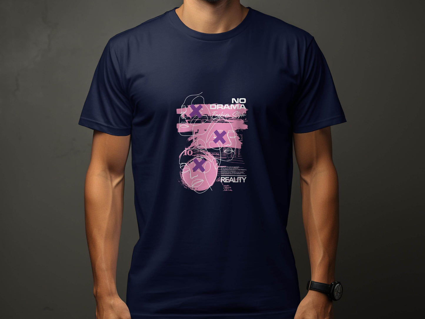 No Drama Fashion Style Reality Art Graphic T-Shirt - Design & Vybe