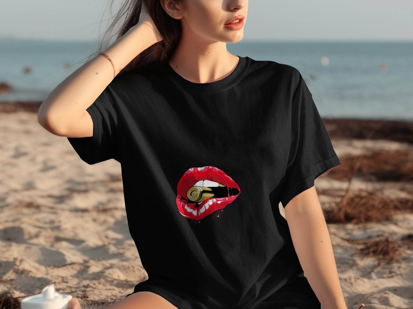 Crooks And Castles Bullet With Red Lips Graphic T-Shirt - Design & Vybe