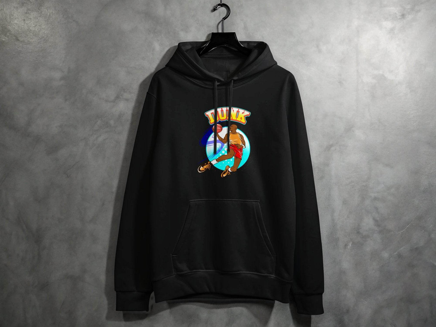Vibrant Basketball Dunk Graphic Sports Hoodie - Design & Vybe